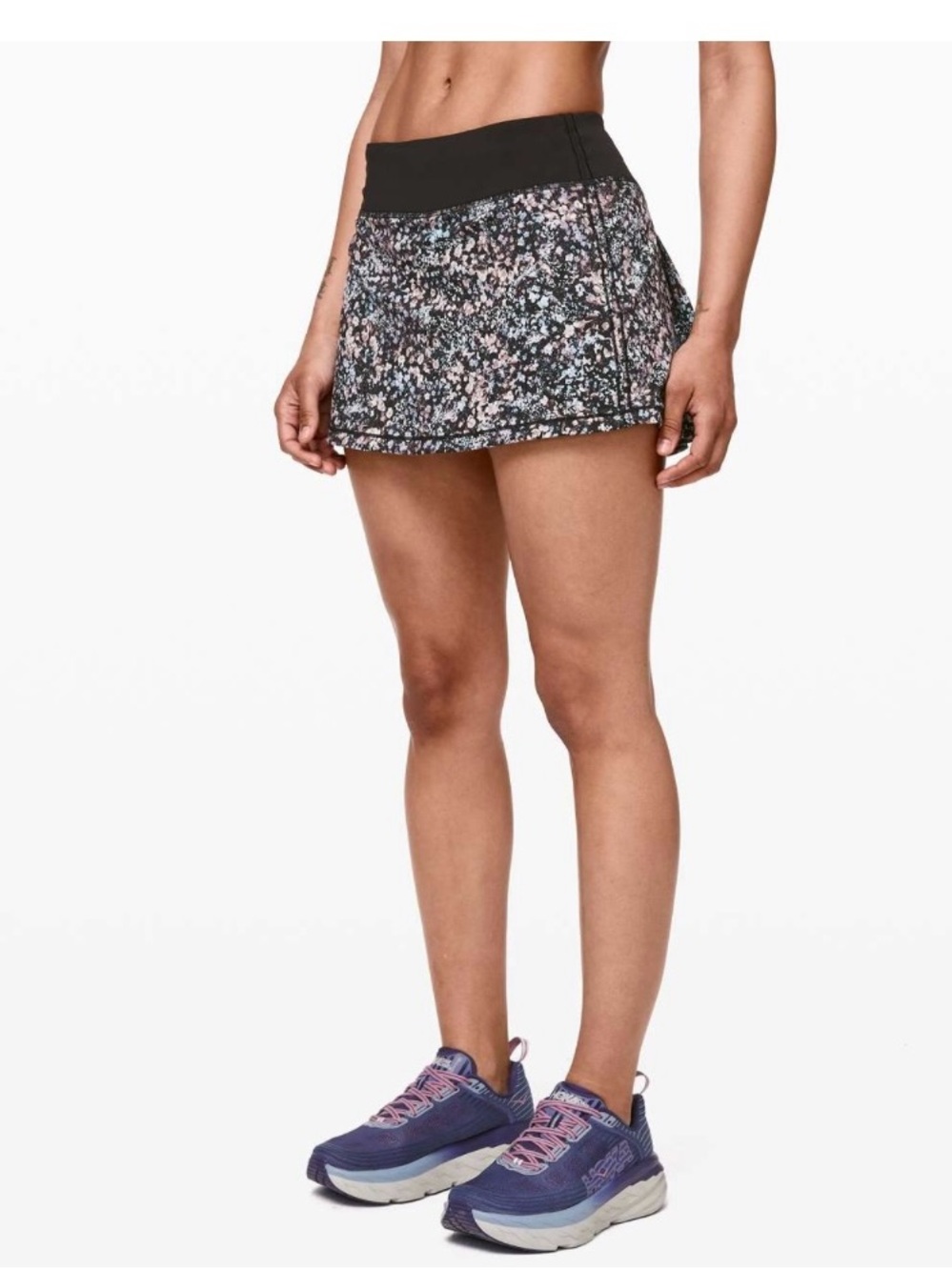 Lululemon Pace Rival Skirt II *4-way Stretch Floral Spritz Multi/Black